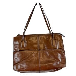 Hobo International Friar Leather Shoulder Tote Bag Brown
